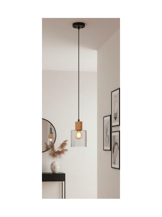 Globo Lighting Κρεμαστό Φωτιστικό Μαύρο με Ντουί E27 12x12x120εκ.