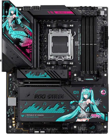 Asus Rog Strix X870E-H Gaming Wifi7 Hatsune Miku Edition Дънна платка ATX с AMD AM5 Сокет