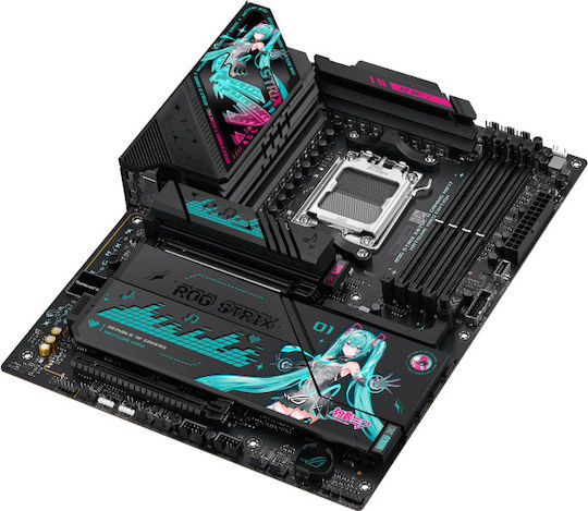 Asus Rog Strix X870E-H Gaming Wifi7 Hatsune Miku Edition Дънна платка ATX с AMD AM5 Сокет