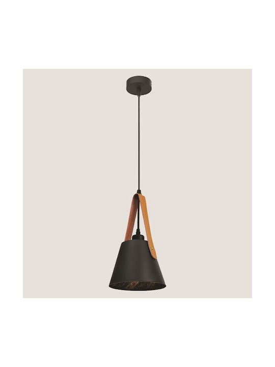 Eurolamp Hängelampe Schwarz Glocke mit Fassung E27 15x15cm.