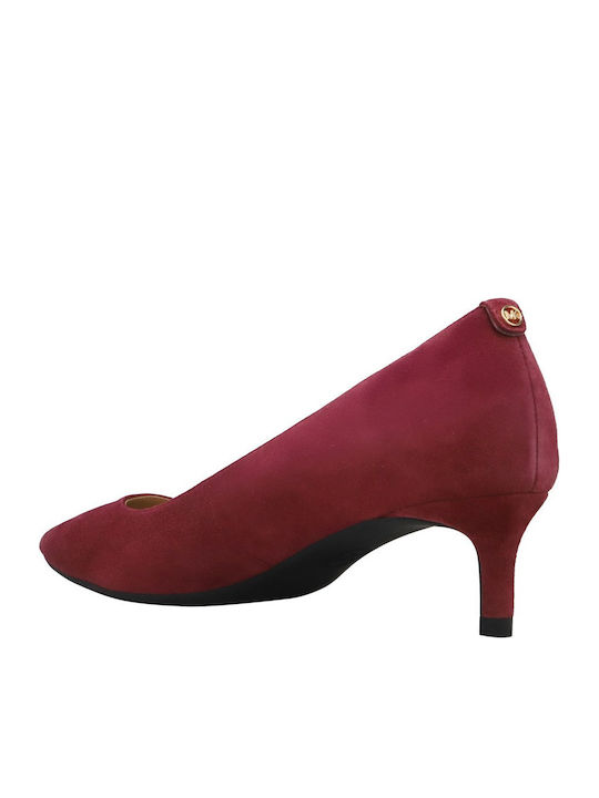 Suede Burgundy Low Heels Alina