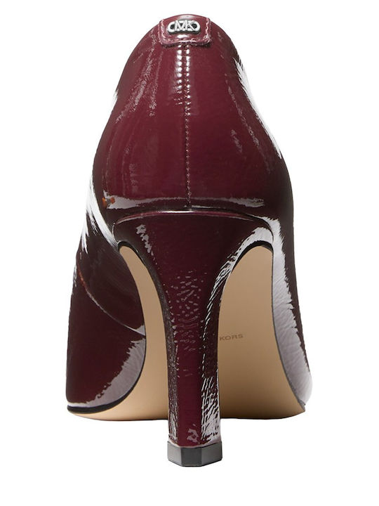 Patent Leather Burgundy Medium Heels