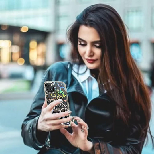 Jup Ulak Калъф 0387513 8865-22 iPhone 13 Мек TPU + Твърда PC Корица Прозрачен Блестящи Звезди 6.1"
