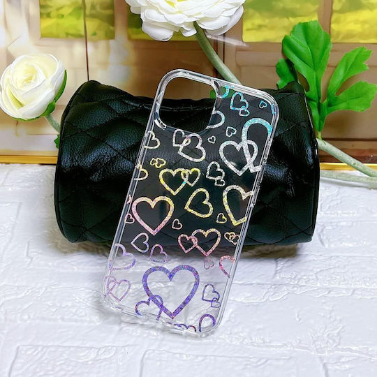 Jup Ulak Калъф 0387513 8865-22 iPhone 13 Мек TPU + Твърда PC Корица Прозрачен Блестящи Звезди 6.1"