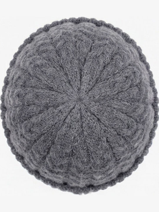 Beanie Männer Beanie mit Strickmuster in Gray Farbe