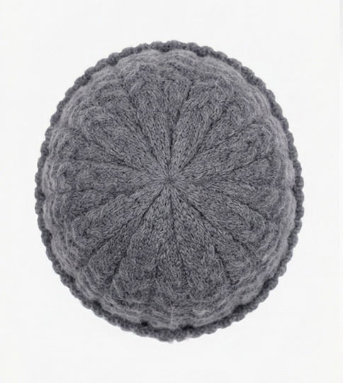 Beanie Beanie with Knit in Gray color