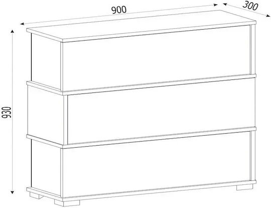 SteweHome Modern Schuhorganisatoren Regale Ohne Schubladen Offene Beigen 90x30x93 cm