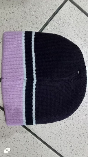 Beanie Unisex Beanie Gestrickt in Lila Farbe