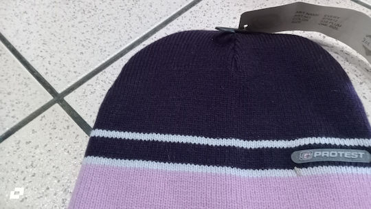 Beanie Unisex Beanie Gestrickt in Lila Farbe