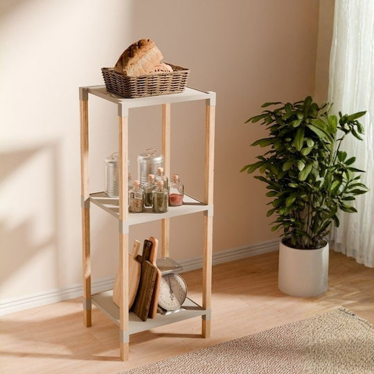 FixWood Boden Badezimmerregal Kunststoff 28x25x72cm Beige