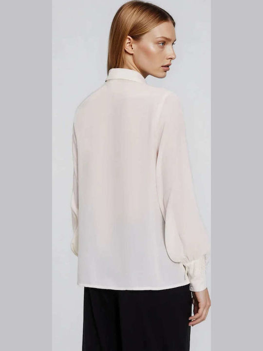 Μακρυμάνικο Γυναικείο Πουκάμισο Off White