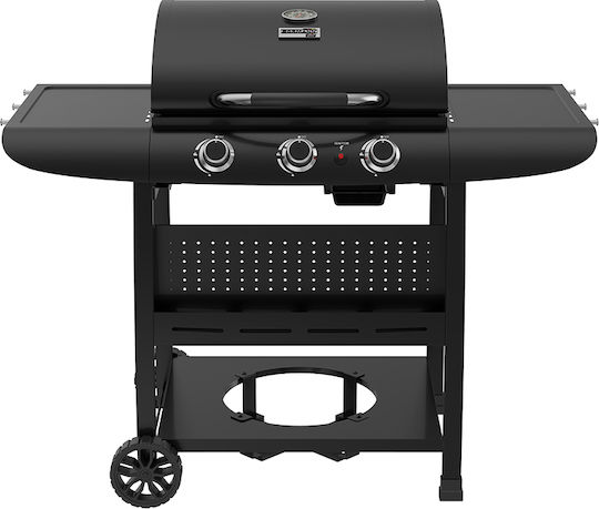 Bormann BBQ6030 Ψησταριά Υγραερίου Μαντεμένιας Σχάρας 60x42εκ. με 3 Εστίες 9kW
