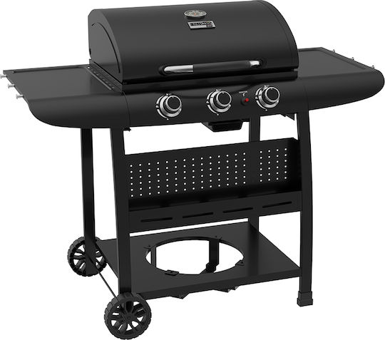 Bormann BBQ6030 Ψησταριά Υγραερίου Μαντεμένιας Σχάρας 60x42εκ. με 3 Εστίες 9kW