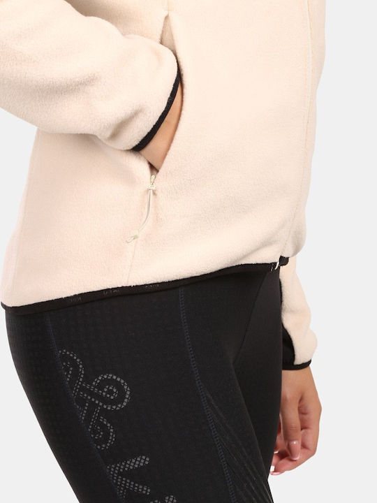 Fleece Damen Jacke Beige