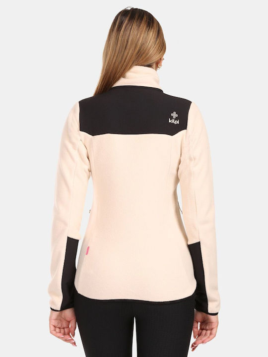 Fleece Damen Jacke Beige