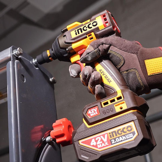 Ingco Brushless Impact Wrench Battery 42V 2x2Ah with Socket 1/2"