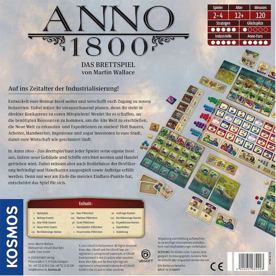 Joc de Societate Anno 1800 pentru 2-4 Jucători 12+ Ani (GER) Kosmos