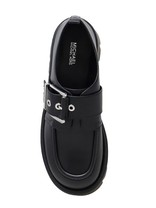 Δερμάτινα Γυναικεία Loafers σε Μαύρο Χρώμα