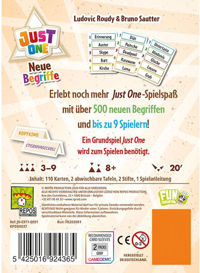 Joc de Societate Just One pentru 3-9 Jucători 8+ Ani 6924365 (GER) Repos Production