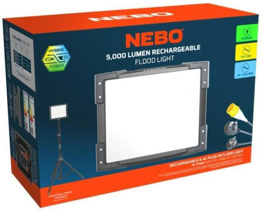 Nebo Rechargeable Work Light with Extension Cord LED IP54 with Brightness up to 5lm