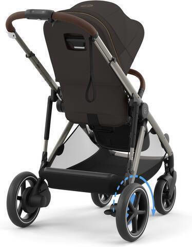 Cybex E-Gazelle TPE Καρότσι Μωρού Kατάλληλο για Nεογέννητο Chocolate Brown 14.7kg