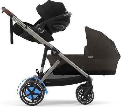 Cybex E-Gazelle TPE Καρότσι Μωρού Kατάλληλο για Nεογέννητο Chocolate Brown 14.7kg