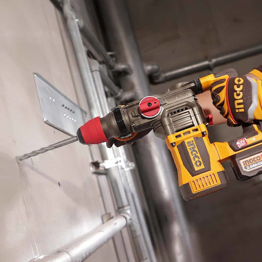 Ingco Impact Demolition Hammer Battery Brushless 20V 2x2.5Ah with Chuck SDS Plus CRHLI422882E