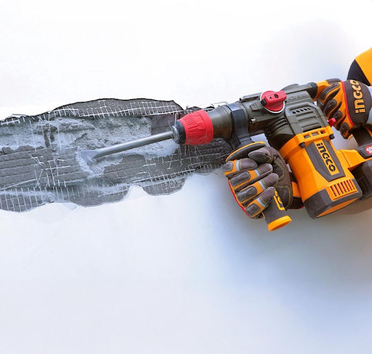 Ingco Impact Demolition Hammer Battery Brushless 20V 2x2.5Ah with Chuck SDS Plus CRHLI422882E