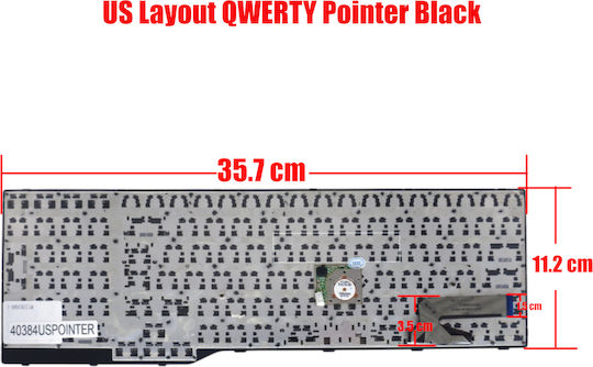 Tastatură Laptop Fujitsu E557 E753 E754 E756 E554 E556 Cp670825-03 Fjm14b96003d85 002-12856l-hf01 Us Pointer Negru Cod 40384uspointer