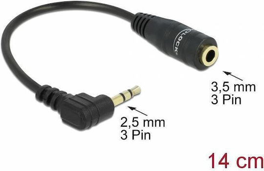 DeLock Μετατροπέας 2.5mm female σε 3.5mm male 1τμχ 65397