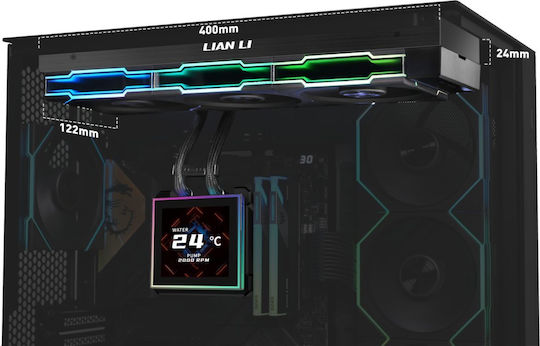 Lian Li HydroShift II LCD-S 360TL Υδρόψυξη AIO CPU με 3 Ανεμιστήρες 120mm και RGB Φωτισμό