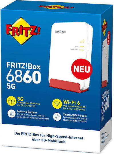 AVM FRITZ!Box 6860 5G Ασύρματο 5G Router Wi‑Fi 6