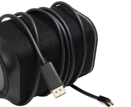 VCOM Cable DisplayPort male - mini DisplayPort male 1.8m Μαύρο