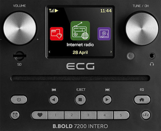 ECG Portable Radio-CD Player Equipped with Radio / Bluetooth / USB / CD Black