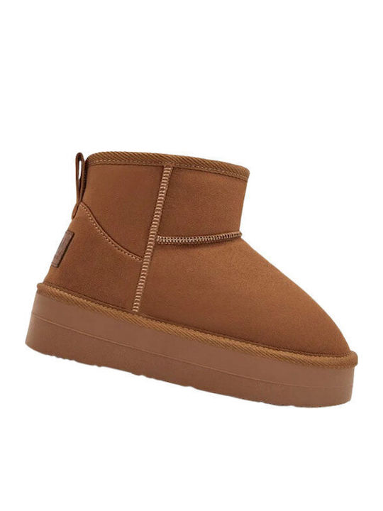 Suede Kids Boots Tabac Brown