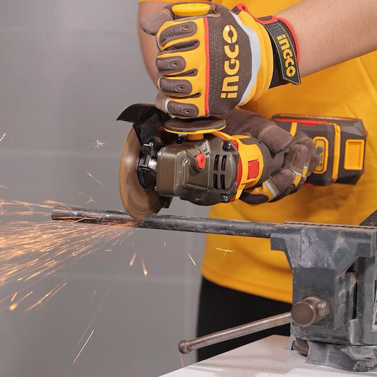 Ingco CAGLI4128112E Τροχός 115mm Μπαταρίας 2x2.5Ah