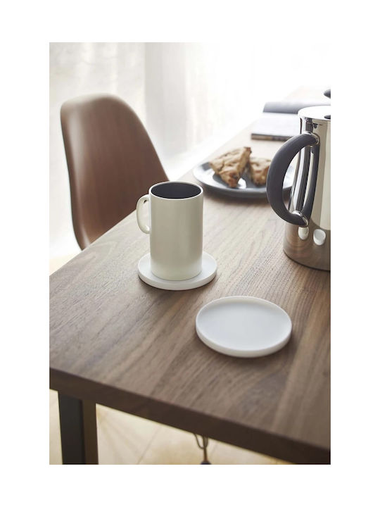 Yamazaki Rotundă Suporturi pentru pahare Plastic Alb 4buc