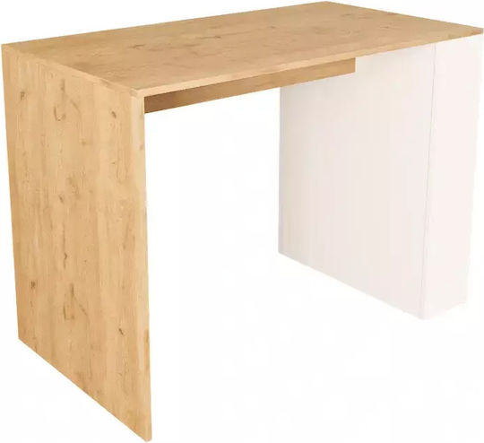 Modernes Bar-Tisch Regal Weißes Holz 120x60x92cm