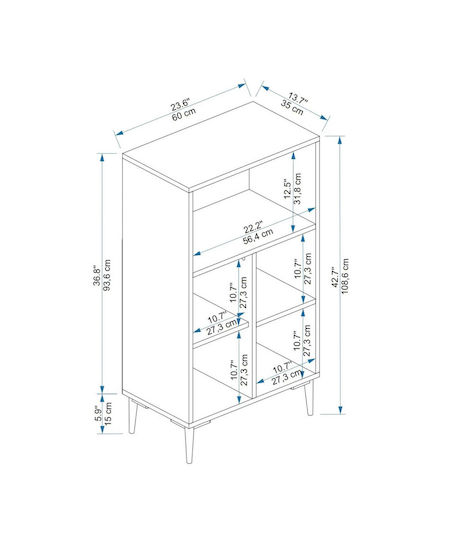 Badezimmerschrank Mehrzweck Raumorganisation Weiß 60x35x108cm