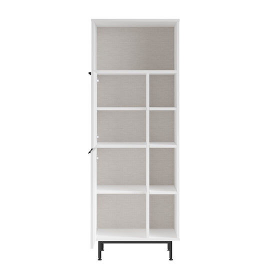 Badezimmerschrank Mdf Mit Metallfüßen Weiß 153,9x60x35cm