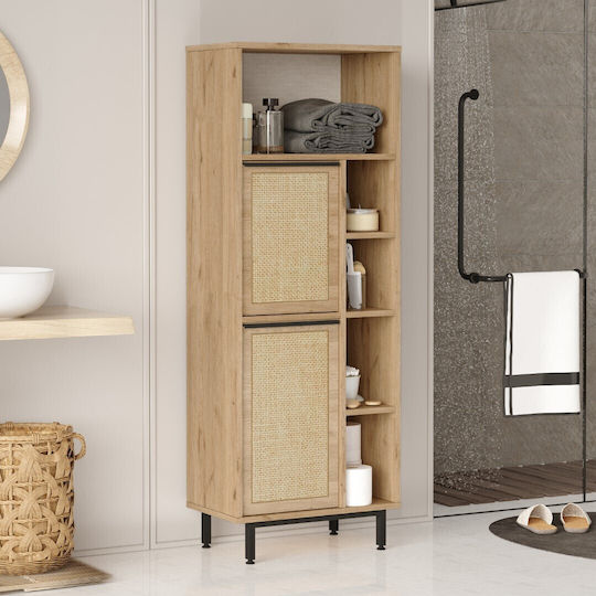 Badezimmerschrank Regale & Metallfüße 161x60x35cm
