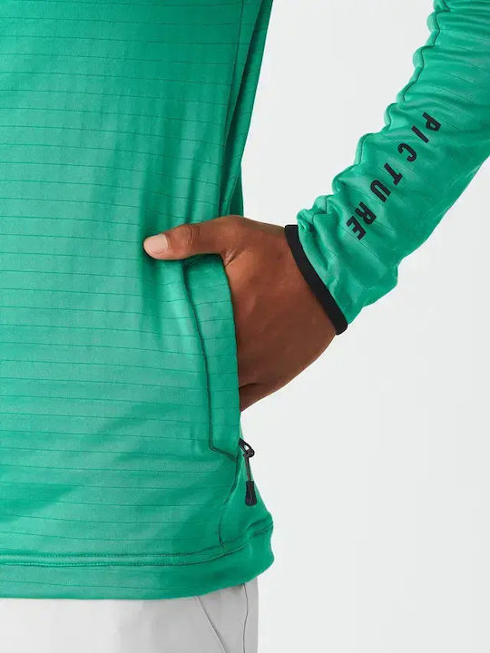 Men's Fleece Cardigan Emerald