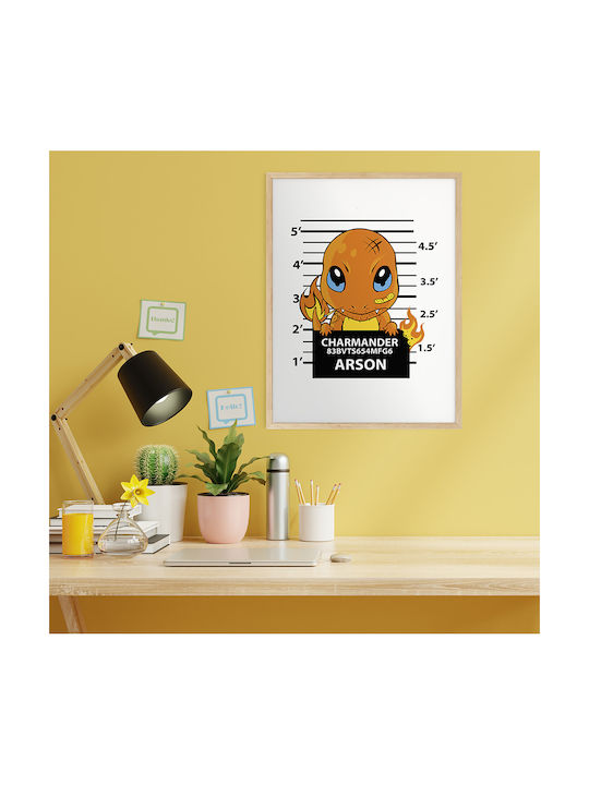 Poster Pokemon Charmander Mugshot An162 21cm X 30cm