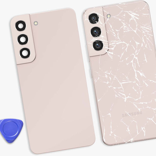Clappio Ersatzabdeckung Für Galaxy S22 Mit Integrierter Klebefläche Rosa