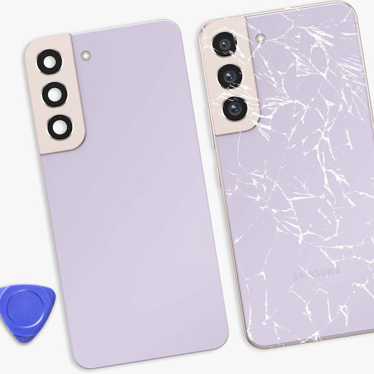 Clappio Replacement Battery Cover Galaxy S22 Integrated Adhesive Purple