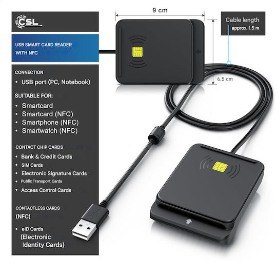 Cititor Electronic de Carduri de Identitate Nfc Carduri Inteligente Sim Compatibil Mac Os X Windows 11 Card Nou de Identitate Card de Sănătate Carduri Bancare