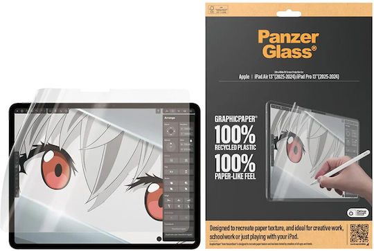 Screen Protector Ipad Air 13" 2025-2024 Ipad Pro 13" 2025-2024 Panzerglass Ultra-wide Fit Graphicpaper Clear
