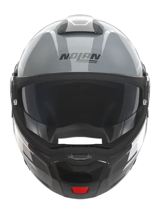 Nolan N90-3 Sincrono 352 Gray / Black / White Motorcycle Helmet Flip-Up ECE 22.06 with Pinlock and Sunvisor