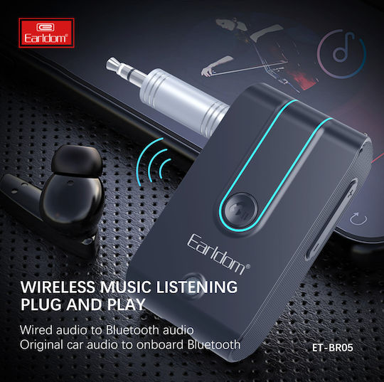 Earldom Et-br05 Bluetooth Car Kit V5.3 Aux 3.5mm Hands Free Stereo