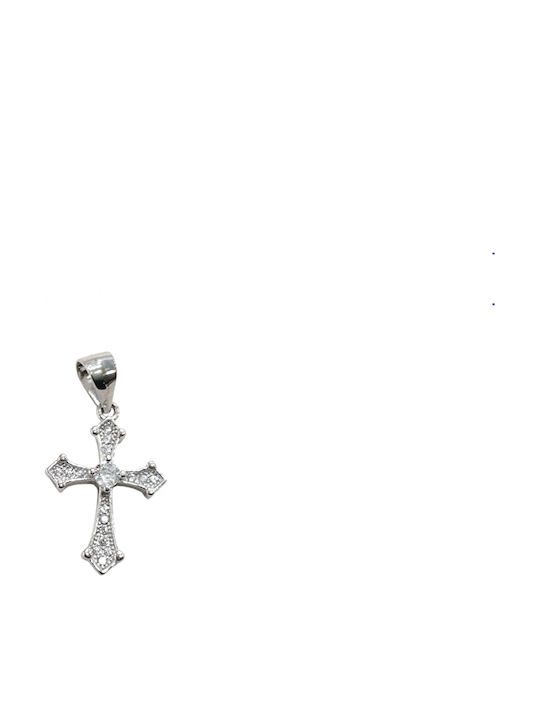 Silbernes Kreuz mit Kette Zirkon Silber 925 Silbernes Kreuz mit Kette Zirkon Silber 925